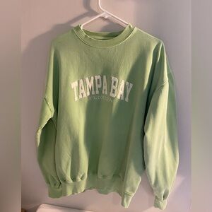 US Vintage Green Florida Tampa Bay Unisex Long Sleeve Sweatshirt Size Large